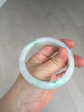 Load image into Gallery viewer, Shopify only. 55.7mm certified 100% natural icy watery light white/sunny green jadeite jade bangle BN73-9363
