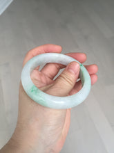 Load image into Gallery viewer, Shopify only. 55.7mm certified 100% natural icy watery light white/sunny green jadeite jade bangle BN73-9363
