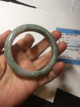 Load image into Gallery viewer, 55.3mm certified 100% natural type A green/yellow/gray jadeite jade bangle AU54-0245