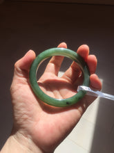 Load image into Gallery viewer, 56.3mm certified 100% Natural dark green black (碧玉) nephrite Jade bangle HT104-1584