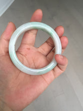 Load image into Gallery viewer, Shopify only. 55.7mm certified 100% natural icy watery light white/sunny green jadeite jade bangle BN73-9363