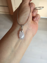 Load image into Gallery viewer, 100% natural type An icy watery light purple green white blessed melon 福瓜) Jadeite Jade pendant group BP58