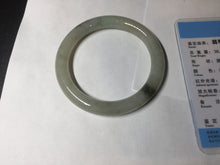 Load image into Gallery viewer, 54.2mm certified 100% natural type A certified light green with floating seaweed round cut jadeite jade bangle BM62-6610