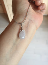 Load image into Gallery viewer, 100% natural type An icy watery light purple green white blessed melon 福瓜) Jadeite Jade pendant group BP58