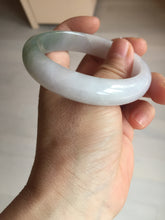 Load image into Gallery viewer, 57.5mm certified Type A 100% Natural dark green purple white Jadeite Jade bangle Y158-3015