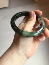 Load image into Gallery viewer, 58.5mm Certified 100% natural Type A dark green/black jadeite bangle PD30-9770
