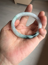 Load image into Gallery viewer, 51.5mm certified Type A 100% Natural sunny green purple oval Jadeite Jade bangle BN43-5137