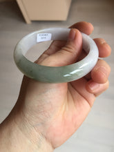 Load image into Gallery viewer, 57.5mm certified Type A 100% Natural dark green purple white Jadeite Jade bangle Y158-3015