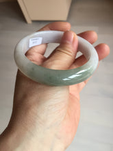 Load image into Gallery viewer, 57.5mm certified Type A 100% Natural dark green purple white Jadeite Jade bangle Y158-3015