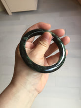Load image into Gallery viewer, 58.5mm Certified 100% natural Type A dark green/black jadeite bangle PD30-9770