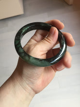 Load image into Gallery viewer, 58.5mm Certified 100% natural Type A dark green/black jadeite bangle PD30-9770