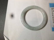 Load image into Gallery viewer, 54mm Certified type A 100% Natural white/light green round cut Jadeite bangle W98-6505