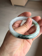 Load image into Gallery viewer, 51.5mm certified Type A 100% Natural sunny green purple oval Jadeite Jade bangle BN43-5137