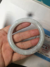 Load image into Gallery viewer, 54mm Certified type A 100% Natural white/light green round cut Jadeite bangle W98-6505