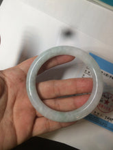 Load image into Gallery viewer, 54mm Certified type A 100% Natural white/light green round cut Jadeite bangle W98-6505