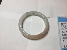 Load image into Gallery viewer, 55mm Certified Type A 100% Natural light green white red Jadeite bangle PB197-6665