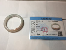 Load image into Gallery viewer, 55mm Certified Type A 100% Natural light green white red Jadeite bangle PB197-6665