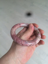 Load image into Gallery viewer, 56mm 100% natural chubby pink rose stone (Rhodonite) round cut bangle XY70