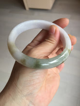 Load image into Gallery viewer, 57.5mm certified Type A 100% Natural dark green purple yellow brown white(FU LU SHOU) Jadeite Jade bangle Y159-3003