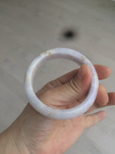 Load image into Gallery viewer, 53.8mm certificated Type A 100% Natural light purple/white/yellow Jadeite Jade bangle K112-4023