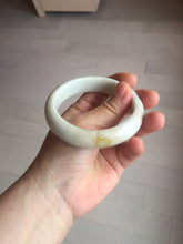 Load image into Gallery viewer, 56.5mm Certified Type A 100% Natural white/ green Jadeite Jade bangle PA4-3501 ($29.99 group)