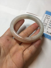 Load image into Gallery viewer, 55mm Certified Type A 100% Natural light green white red Jadeite bangle PB197-6665