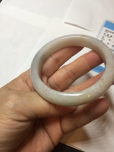 Load image into Gallery viewer, 55mm Certified Type A 100% Natural light green white red Jadeite bangle PB197-6665