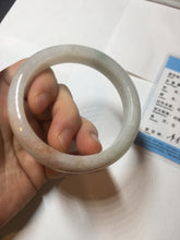 Load image into Gallery viewer, 55mm Certified Type A 100% Natural light green white red Jadeite bangle PB197-6665