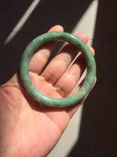 Load image into Gallery viewer, 55.5mm Certified 100% natural Type A dark green/brown round cut jadeite jade bangle BM10-5373
