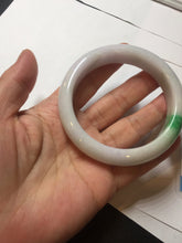 Load image into Gallery viewer, 56.5mm certified Type A 100% Natural sunny green/purple/white(白底青) Jadeite Jade bangle BF139-4075