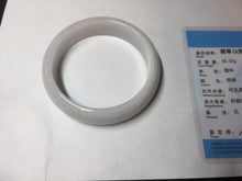 Load image into Gallery viewer, 56.4mm certificated Type A 100% Natural light purple/white Jadeite Jade bangle BF130-4028