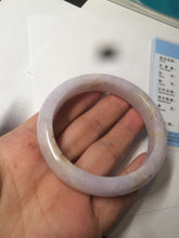 Load image into Gallery viewer, 53.8mm certificated Type A 100% Natural light purple/white/yellow Jadeite Jade bangle K112-4023