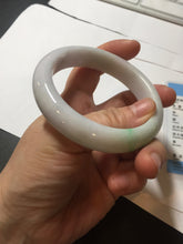 Load image into Gallery viewer, 56.5mm certified Type A 100% Natural sunny green/purple/white(白底青) Jadeite Jade bangle BF139-4075