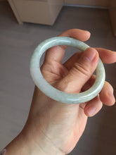Load image into Gallery viewer, 54.5mm certified 100% natural Type A light green/yellow round cut jadeite jade bangle BS15-9560