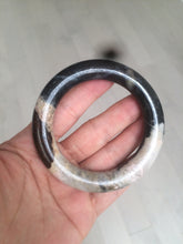 Load image into Gallery viewer, 53.4mm 100% natural chubby pink/black/brown rose stone (Rhodonite) round cut bangle XY69