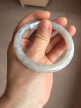 Load image into Gallery viewer, 54mm certified natural 100% natural Type A light green round cut jadeite jade bangle BS74-1021