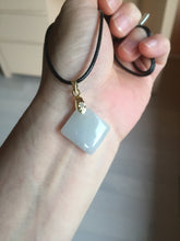 Load image into Gallery viewer, 100% Natural type A  light green/yellow square or rectangle Jadeite Jade safe and sound pendant group BP62