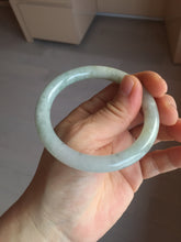 Load image into Gallery viewer, 54.5mm certified 100% natural Type A light green/yellow round cut jadeite jade bangle BS15-9560