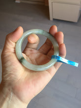 Load image into Gallery viewer, 54.2mm certified 100% natural type A certified light green with floating seaweed round cut jadeite jade bangle BM62-6610