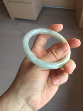 Load image into Gallery viewer, 54.5mm certified 100% natural Type A light green/yellow round cut jadeite jade bangle BS15-9560