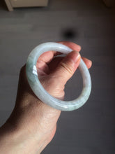 Load image into Gallery viewer, 58mm certified 100% natural type A light green/white round cut jadeite jade bangle AZ101-2808