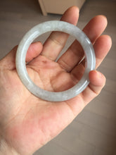 Load image into Gallery viewer, 54mm certified natural 100% natural Type A light green round cut jadeite jade bangle BS74-1021