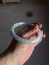 Load image into Gallery viewer, 58mm certified 100% natural type A light green/white round cut jadeite jade bangle AZ101-2808