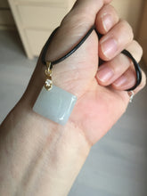 Load image into Gallery viewer, 100% Natural type A  light green/yellow square or rectangle Jadeite Jade safe and sound pendant group BP62