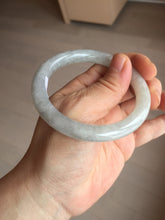 Load image into Gallery viewer, 54mm certified natural 100% natural Type A light green round cut jadeite jade bangle BS74-1021