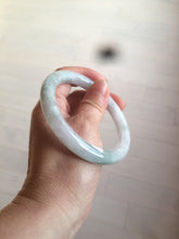 Load image into Gallery viewer, 58mm certified 100% natural type A light green/white round cut jadeite jade bangle AZ101-2808