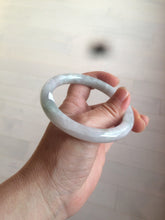 Load image into Gallery viewer, 58mm certified 100% natural type A light green/white round cut jadeite jade bangle AZ101-2808
