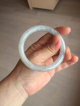 Load image into Gallery viewer, 54mm certified natural 100% natural Type A light green round cut jadeite jade bangle BS74-1021
