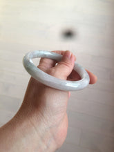Load image into Gallery viewer, 58mm certified 100% natural type A light green/white round cut jadeite jade bangle AZ101-2808