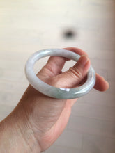 Load image into Gallery viewer, 58mm certified 100% natural type A light green/white round cut jadeite jade bangle AZ101-2808